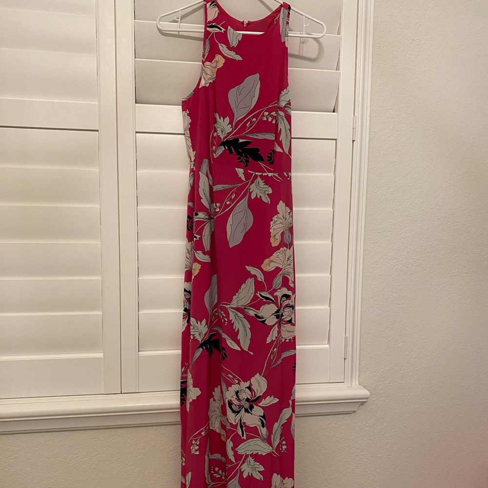 Yumi Kim fuchsia pink maxi dress with front slit